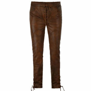 Men's Lace Up Cowboy Leather Pant