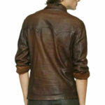 Men's Lambskin Vintage Leather Slim Fit Shirt - Image 2