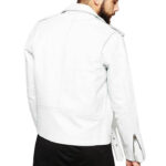 New Men's Slim-fit Genuine Lambskin Leather Motorcycle Jacket - Image 4