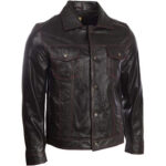 Men's Soft Real Leather Classic Harrington Fashion Jacket - Image 2