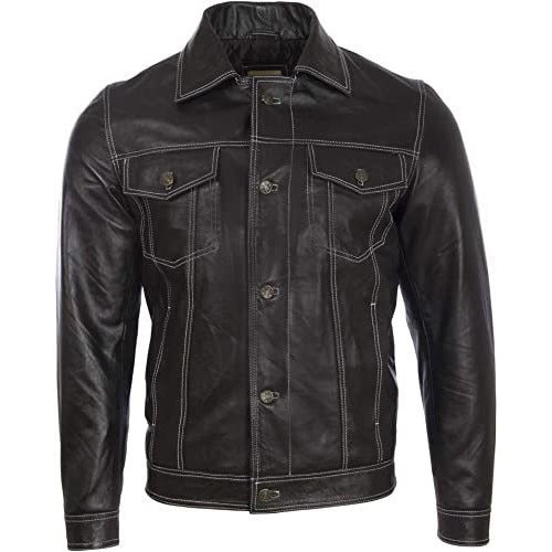 Mens-Traditional-Harrington-Fashion-Jacket-in-Soft-Genuine-Leather Men's Traditional Harrington Fashion Jacket - Image 1