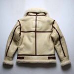 Men's Winter White B3 Shearling Sheepskin Jacket - Image 2