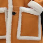 Men's Yellow Sheepskin Shearling Long Fur Coat - Image 3