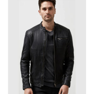 Men's Classic Black Leather Jacket