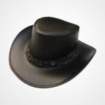 Men's Genuine Leather Western Cowboy Hat - Image 2