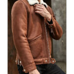 Men's B3 Shearling Jacket - Turn-Down Collar Winter Short Coat - Image 4
