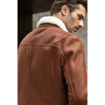 Men's B3 Shearling Jacket - Turn-Down Collar Winter Short Coat - Image 5