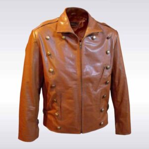 Men?s Vintage Rocketeer Aviator Bomber Leather Jacket