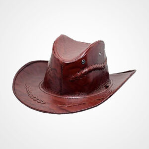 Men's Western Brown Leather Cowboy Hat
