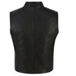 Women’s Double-Breasted Punk Motorcycle Leather Waistcoat - Image 2