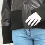 New Look Women's Black Leather Bomber Jacket - Image 3