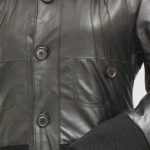 New Look Women's Black Leather Bomber Jacket - Image 5