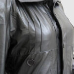 New Look Women's Black Leather Bomber Jacket - Image 4