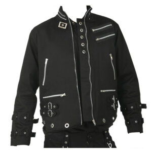 Punk Men Eyelet Goth Jacket