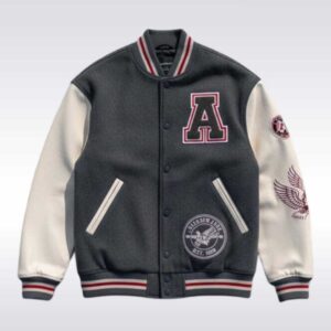 Relaxed Fit Varsity Jacket with Logo Appliqu? Vintage Letterman Style
