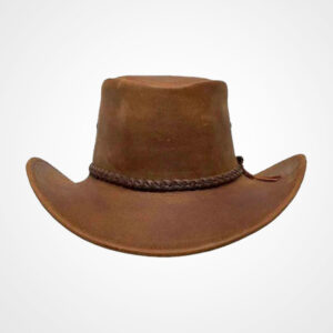 Men?s Handmade Western Brown Leather Cowboy Hat