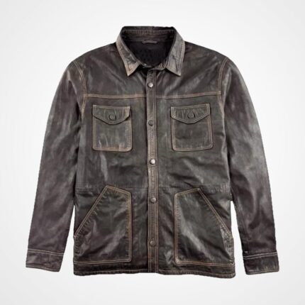 Scully Sherpa Lined Leather Ranch Jacket for Men