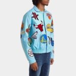 NBA Team Logo Patch Varsity Leather Jacket Lakers Bulls Knicks Warriors Streetwear Bomber Jacket - Image 4