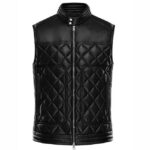 Smart and Stylish Black Leather Vest for Men