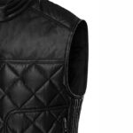 Smart and Stylish Black Leather Vest for Men - Image 3