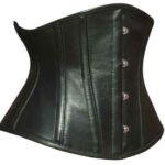 Steel Boned Heavy Duty Underbust Corset Genuine Leather Waist Trainer Corset - Image 2