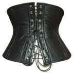 Steel Boned Heavy Duty Underbust Corset Genuine Leather Waist Trainer Corset - Image 3