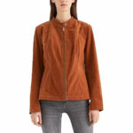Suede Biker Jacket Women - Image 3