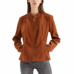 Suede Biker Jacket Women - Image 4