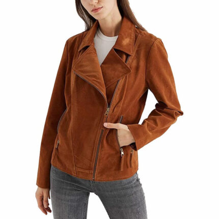 Suede Leather Jacket Women