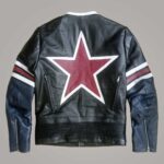 Vanson Leathers Style Retro Racing Jacket - Premium Black & Navy Leather with Authentic Sponsor Patches - Image 2
