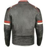 Vintage Cafe Racer Distressed Black Biker Leather Jacket for Men - Image 3
