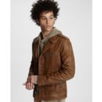 Vintage Leather Biker Jacket For Men - Image 2
