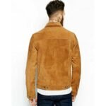 Vintage Western Style Slim Fit Suede Leather Jacket for Men - Image 2