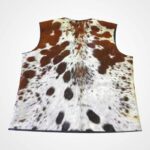 Vintage 80s Men's Cowhide Hair-On Leather Western Vest - Image 2