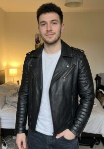 Black Lambskin Biker Leather Jacket photo review