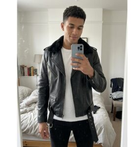 Genuine Black Biker Leather Jacket photo review