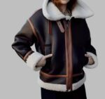 Winter Fur B3 RAF Aviator Shearling Leather Jacket for Women - Image 2