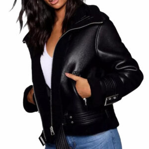 Women B3 Bomber Shearling Fur Coat