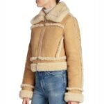 Women B3 Bomber Shearling Fur Coat Aviator Jacket - Image 3