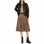 Women Black Leather Bomber Jacket Short - Image 2