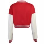 Women Cropped Varsity Baseball Jacket - Image 2