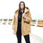 Women Shearling Jacket Oversize Hooded Teddy Coat - Image 2