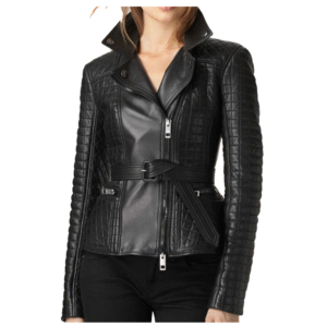 Women Elegant Biker Fashion Leather Jacket