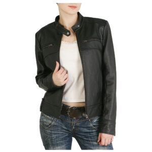 Women Lambskin Leather New Motorcycle Designer Biker Soft Leather Jacket