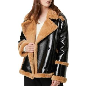Women?s Trimmed Fur & Real Leather Jacket