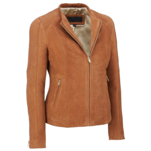 Women's Genuine Lambskin Suede Motorcycle Jacket