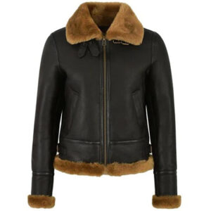 Women's B3 Raf Aviator Flying Shearling Bomber Jacket