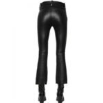 Women's Black Soft Leather Jeans Pants - Image 2