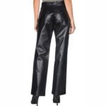 Women's High-Rise Waistline Leather Pants - Image 2