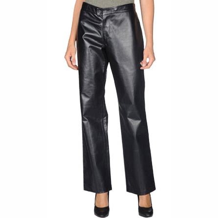 Womens-High-Rise-Waistline-Leather-Pants Women's High-Rise Waistline Leather Pants - Image 1